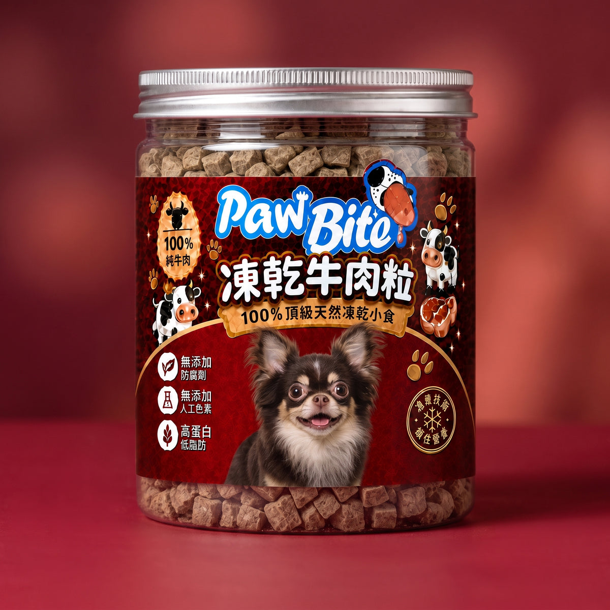 天然牛肉凍乾-貓狗脫水凍乾零食