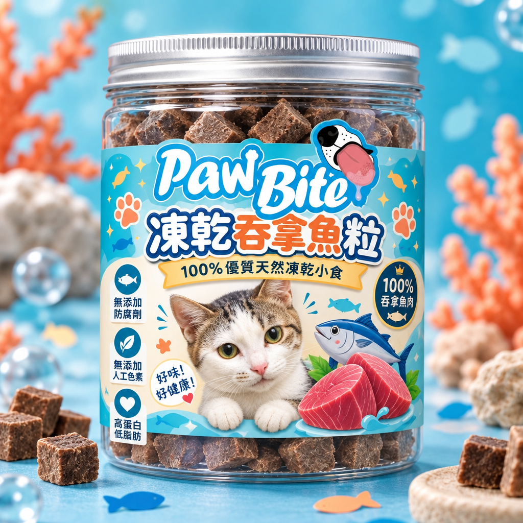 天然吞拿魚凍乾-貓狗脫水凍乾零食